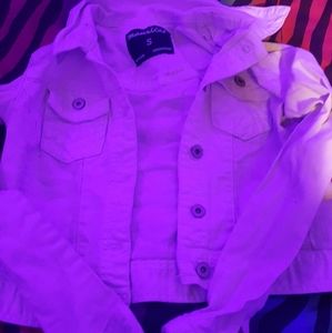 White jean jacket